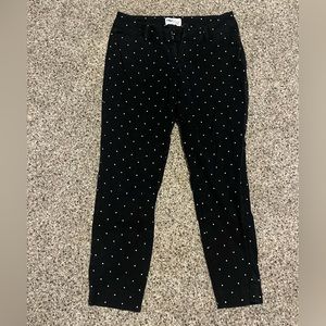 (Bundle 3 for $15) Black & White Polka Dot Cropped Ankle Pants